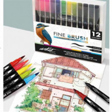 imagen 1 de estuche 12 rotuladores fine brush creative