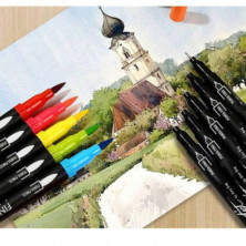 imagen 2 de estuche 12 rotuladores fine brush creative