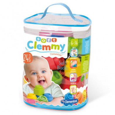 Imagen bolsa 24 bloques soft clemmy clementoni