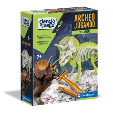 Imagen arqueojugando triceratops fosforescente