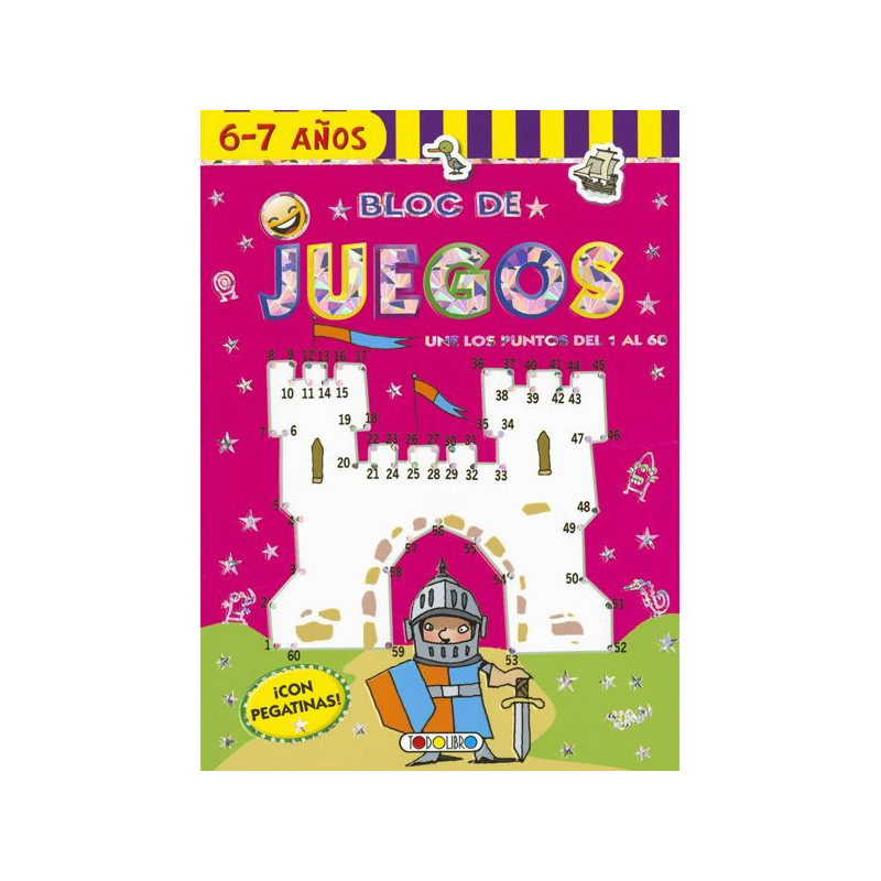 Imagen libro une los puntos 6-7 años bloc de juegos todo