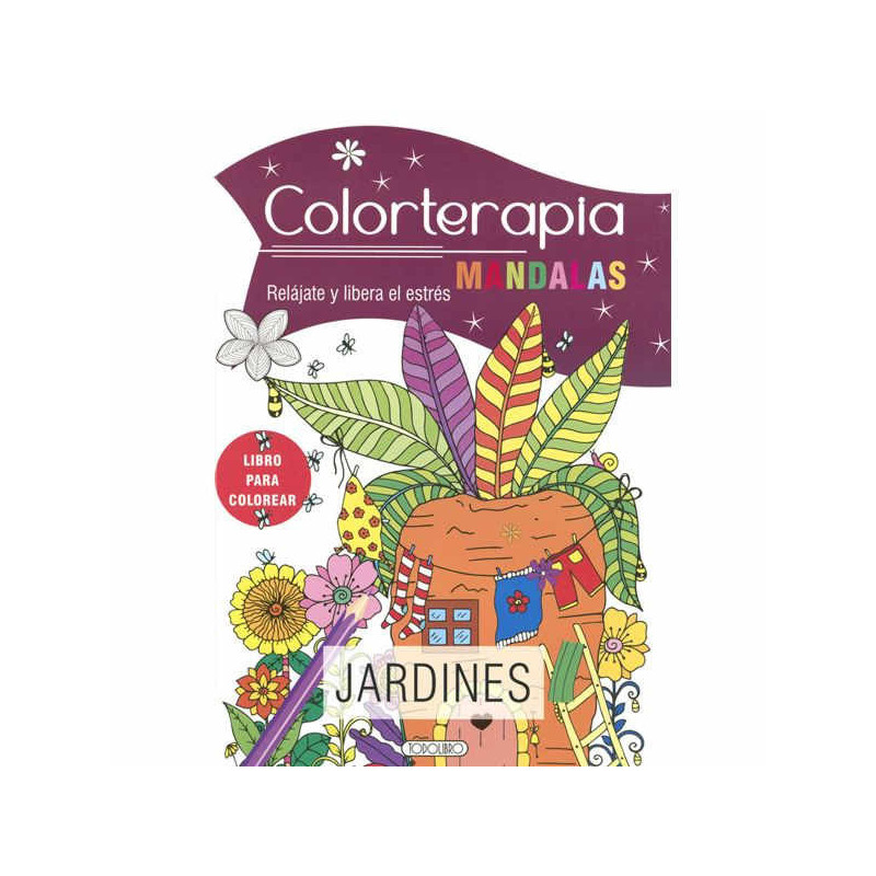 Imagen libro colorterapia mandalas jardines todolibro