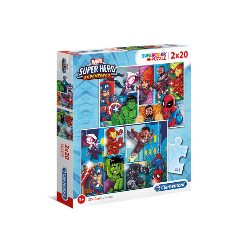 Imagen puzle marvel super hero 2x20 piezas Imagen puzle marvel super hero 2x20 piezas