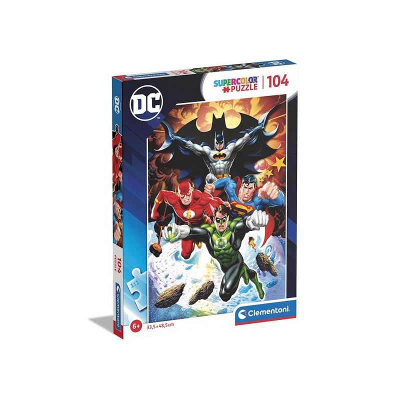 Imagen puzle dc comics flash - superman - batman 104 piez Imagen puzle dc comics flash - superman - batman 104 piez
