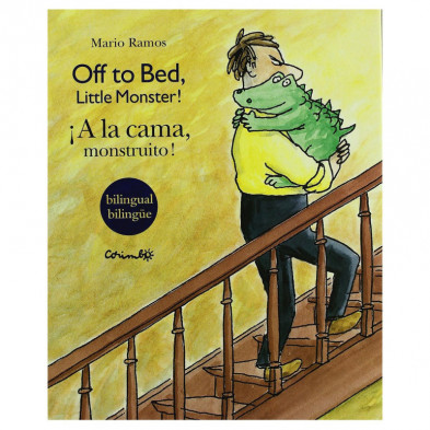 Imagen libro a la cama monstruito - bilingüe