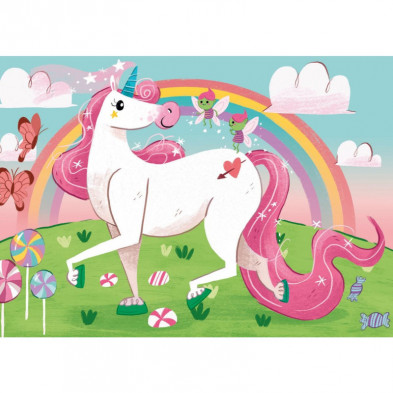 imagen 2 de puzzle unicornios 2x20 piezas clementoni