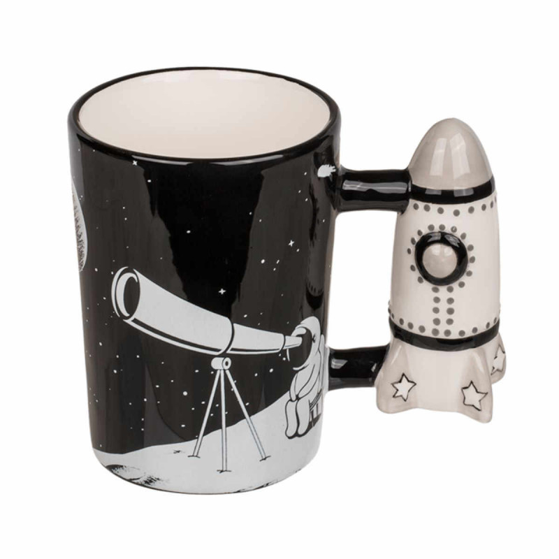 Imagen taza astronauta con mango de mizil 14x12cm