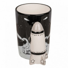 imagen 3 de taza astronauta con mango de mizil 14x12cm