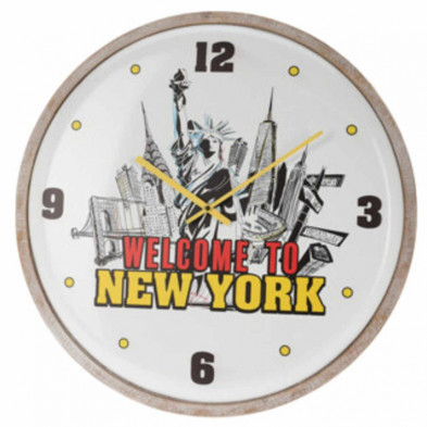 Imagen reloj de pared 60 cm welcome to new york Imagen reloj de pared 60 cm welcome to new york