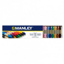 imagen 1 de ceras manley colores surtidos estuche de 15 u