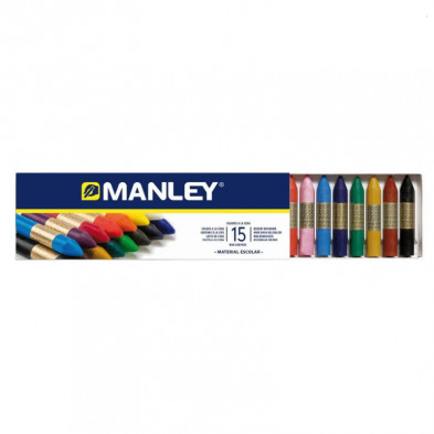 imagen 1 de ceras manley colores surtidos estuche de 15 u