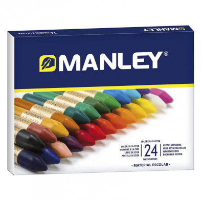 Imagen ceras manley colores surtidos estuche de 24 u