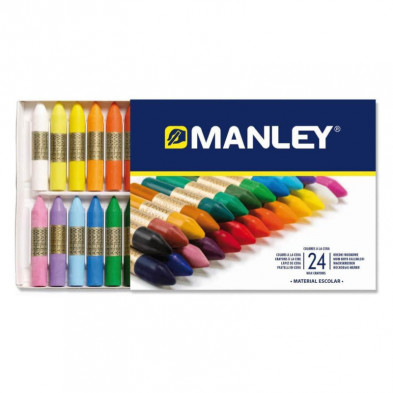 imagen 1 de ceras manley colores surtidos estuche de 24 u