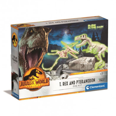 Imagen kit de excavación t-rex y pteranodon
