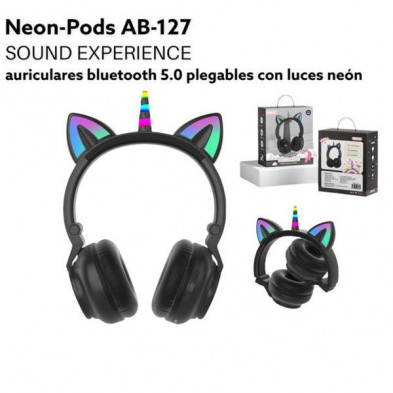 imagen 1 de auriculares unicorn negro bluetoohy 5.0