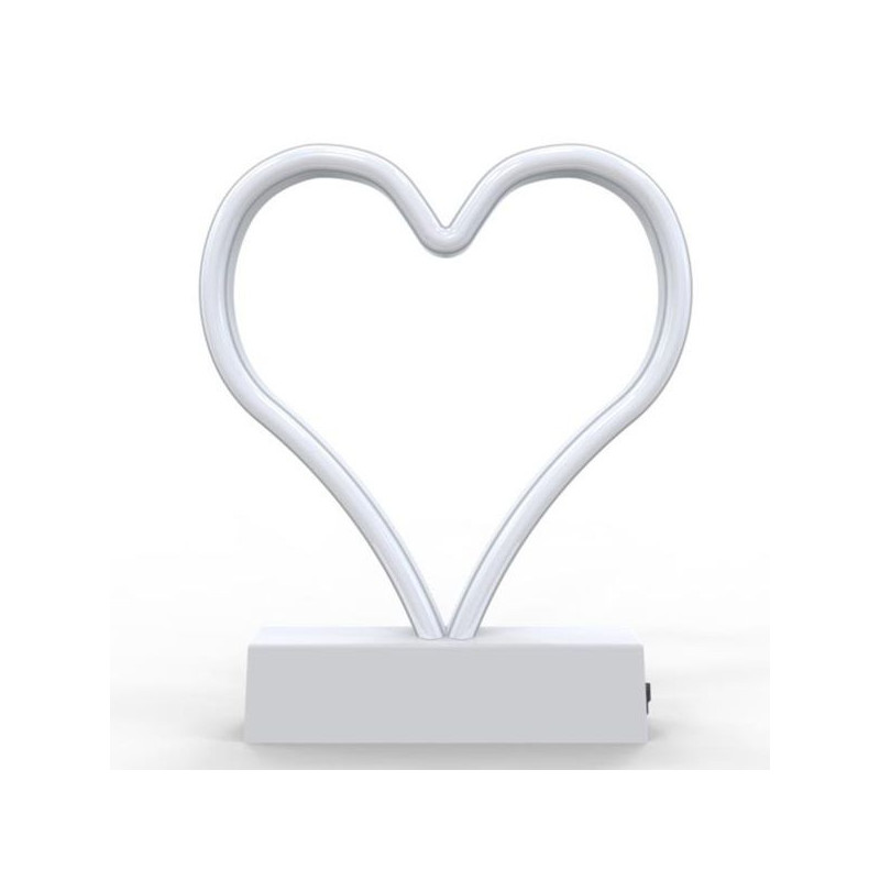 Imagen lámpara neon corazón 30x14x2.5cm