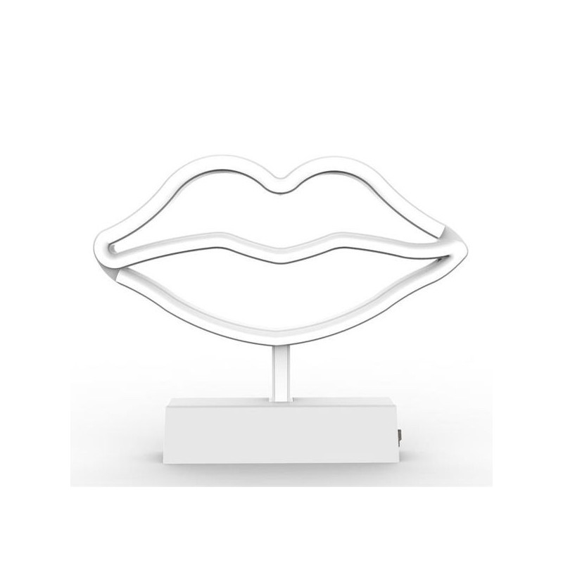 Imagen lámpara neon labios 30x14x2.5cm