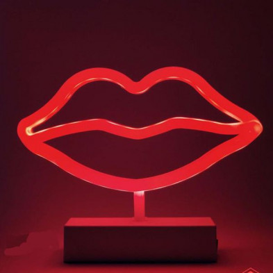 imagen 1 de lámpara neon labios 30x14x2.5cm