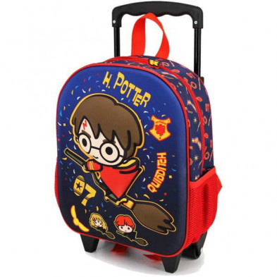 imagen 1 de mochila con ruedas harry potter 3d quidditch