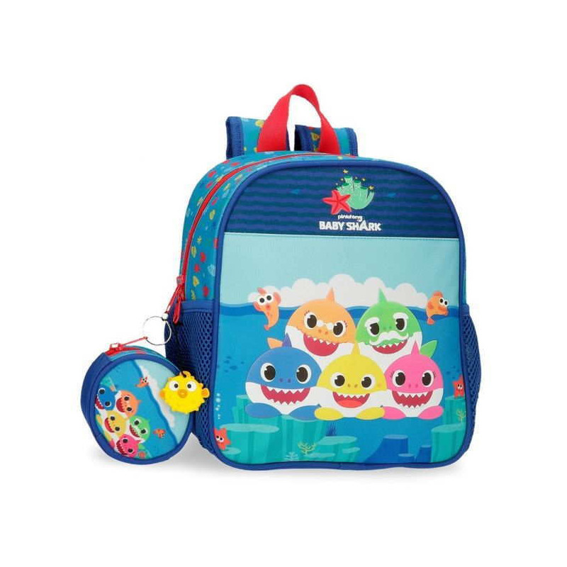 Imagen mochila baby shark happy family 25cm