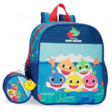 Imagen mochila baby shark happy family 25cm