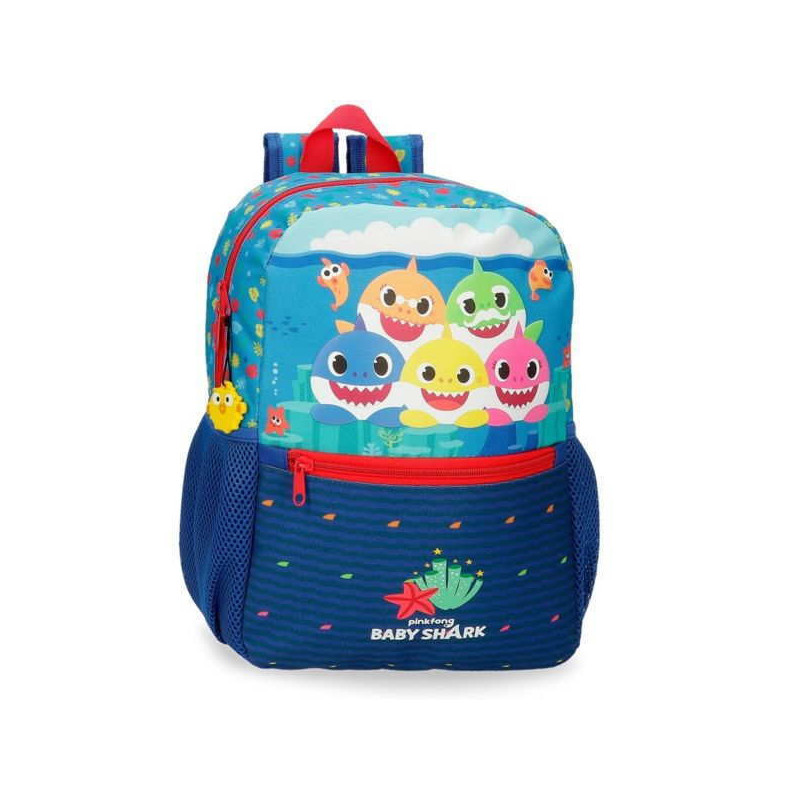 Imagen mochila baby shark happy family 32cm adaptable