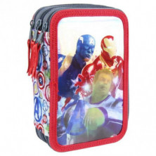 imagen 1 de plumier triple giotto premium metalizada avengers