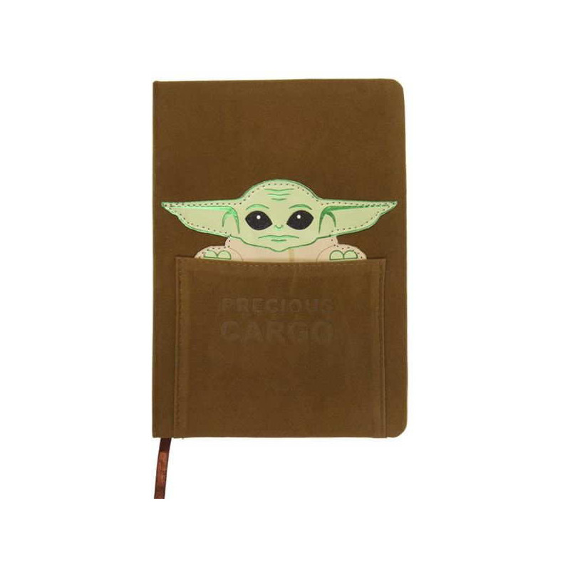 Imagen cuaderno de notas piel the mandalorian the child