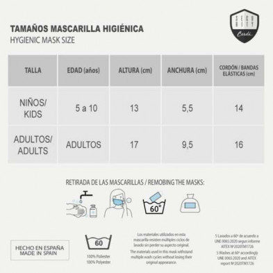 imagen 2 de mascarilla reutilizable homologada liga justicia