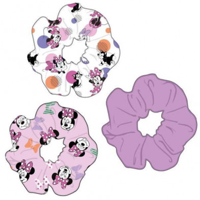Imagen coletero pelo de tela 3 piezas minnie mouse Imagen coletero pelo de tela 3 piezas minnie mouse
