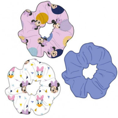 Imagen coletero pelo de tela 3 piezas minnie mouse Imagen coletero pelo de tela 3 piezas minnie mouse