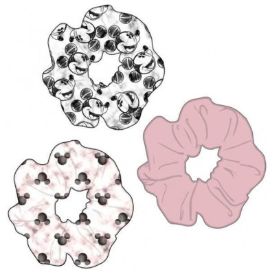 Imagen coletero pelo de tela 3 piezas mickey mouse Imagen coletero pelo de tela 3 piezas mickey mouse