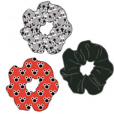 Imagen coletero pelo de tela 3 piezas mickey mouse Imagen coletero pelo de tela 3 piezas mickey mouse