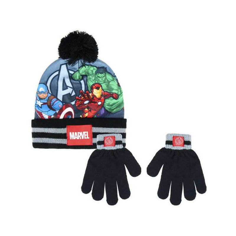 Imagen set gorro y guantes los vengadores marvel