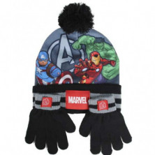 imagen 4 de set gorro y guantes los vengadores marvel