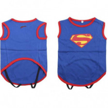 imagen 2 de camiseta perro single jersey superman dc t. xxs