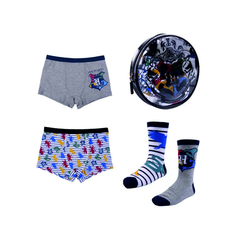 Imagen pack boxer y calcetines harry potter t. 6/8 4 piez Imagen pack boxer y calcetines harry potter t. 6/8 4 piez