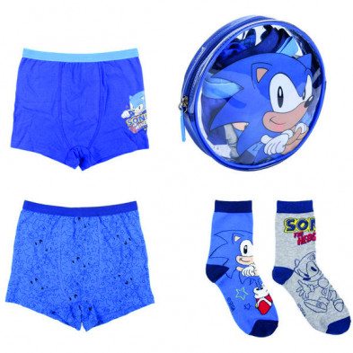 Imagen pack boxer y calcetines sonic t. 6/8 4 piezas Imagen pack boxer y calcetines sonic t. 6/8 4 piezas