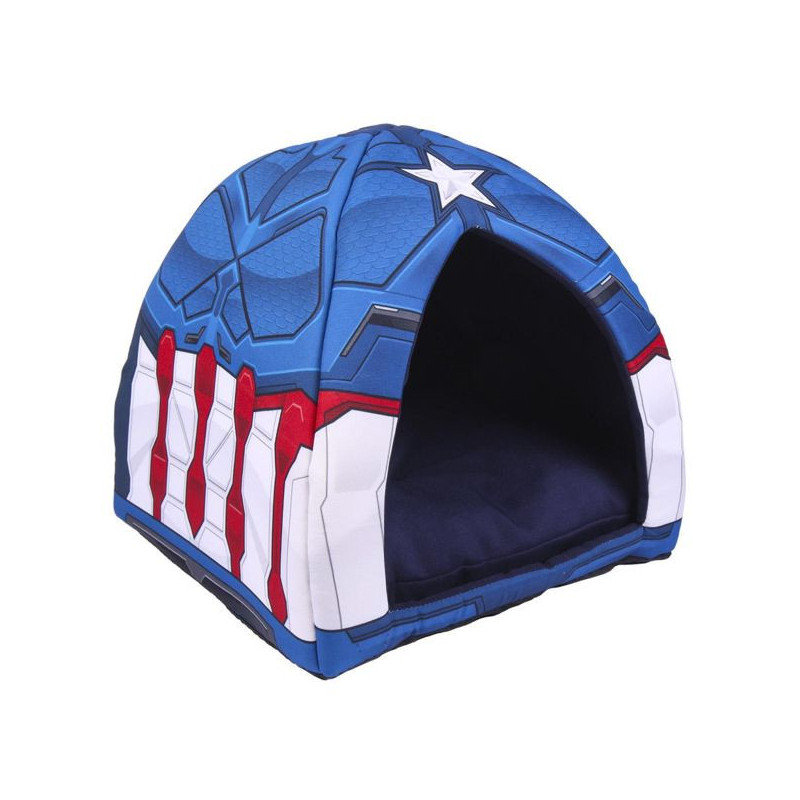 Imagen cueva cama para mascotas capitan america marvel