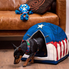 imagen 6 de cueva cama para mascotas capitan america marvel