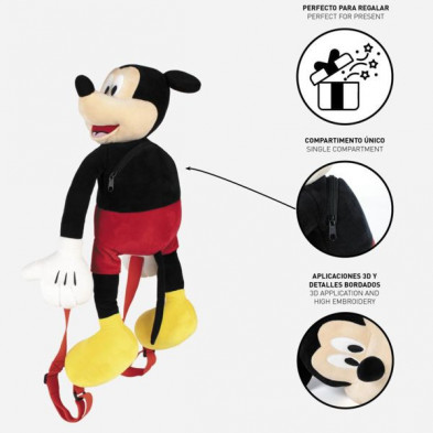 imagen 4 de mochila infantil peluche mickey mouse disney