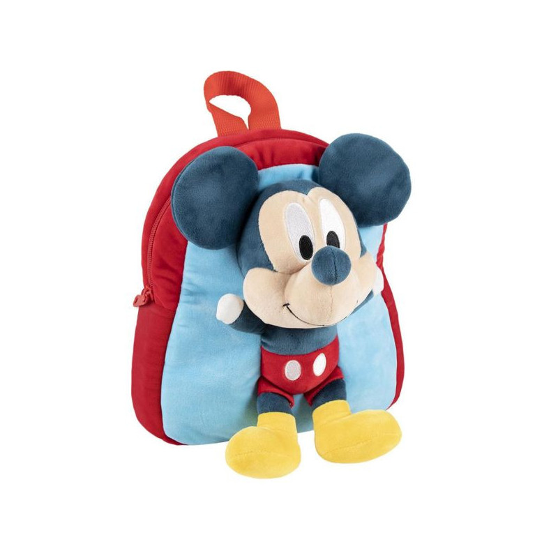 Imagen mochila guarderia con peluche mickey mouse disney