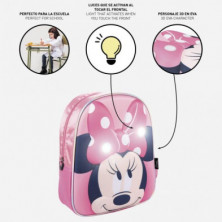 imagen 3 de mochila infantil luces minnie mouse disney