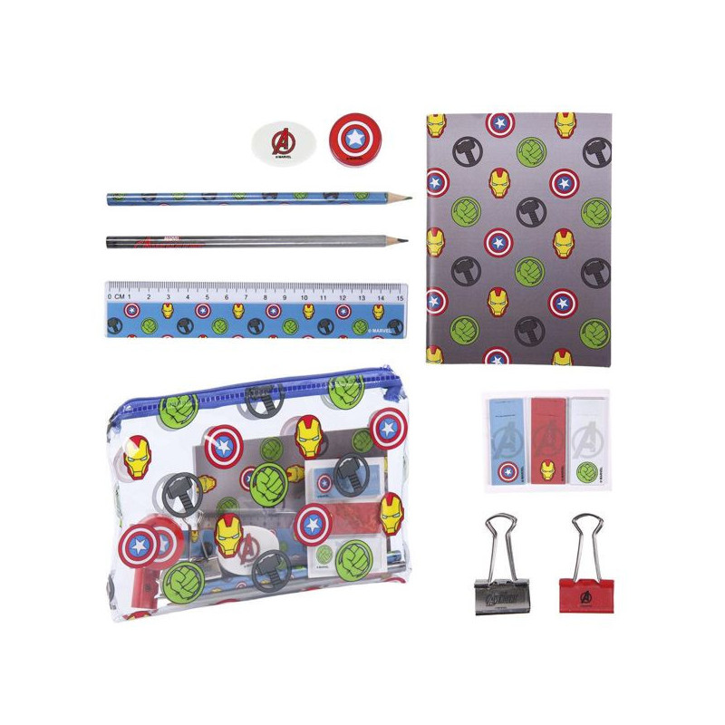 Imagen set de papelería escolar avengers marvel