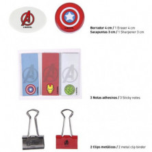 imagen 3 de set de papelería escolar avengers marvel