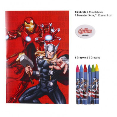 imagen 3 de set de papelería escolar los vengadores marvel