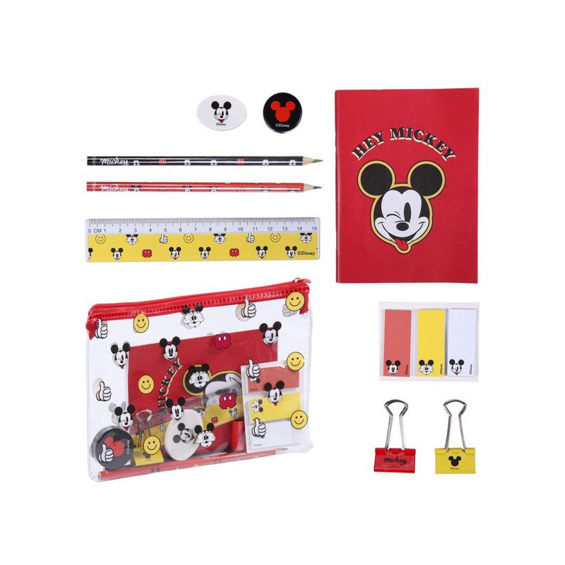 Imagen set de papelería escolar mickey mouse disney