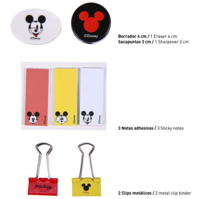 imagen 3 de set de papelería escolar mickey mouse disney