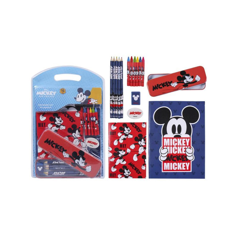 Imagen set de papelería escolar mickey mouse disney