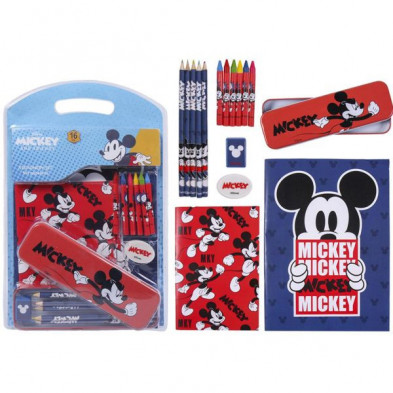 Imagen set de papelería escolar mickey mouse disney